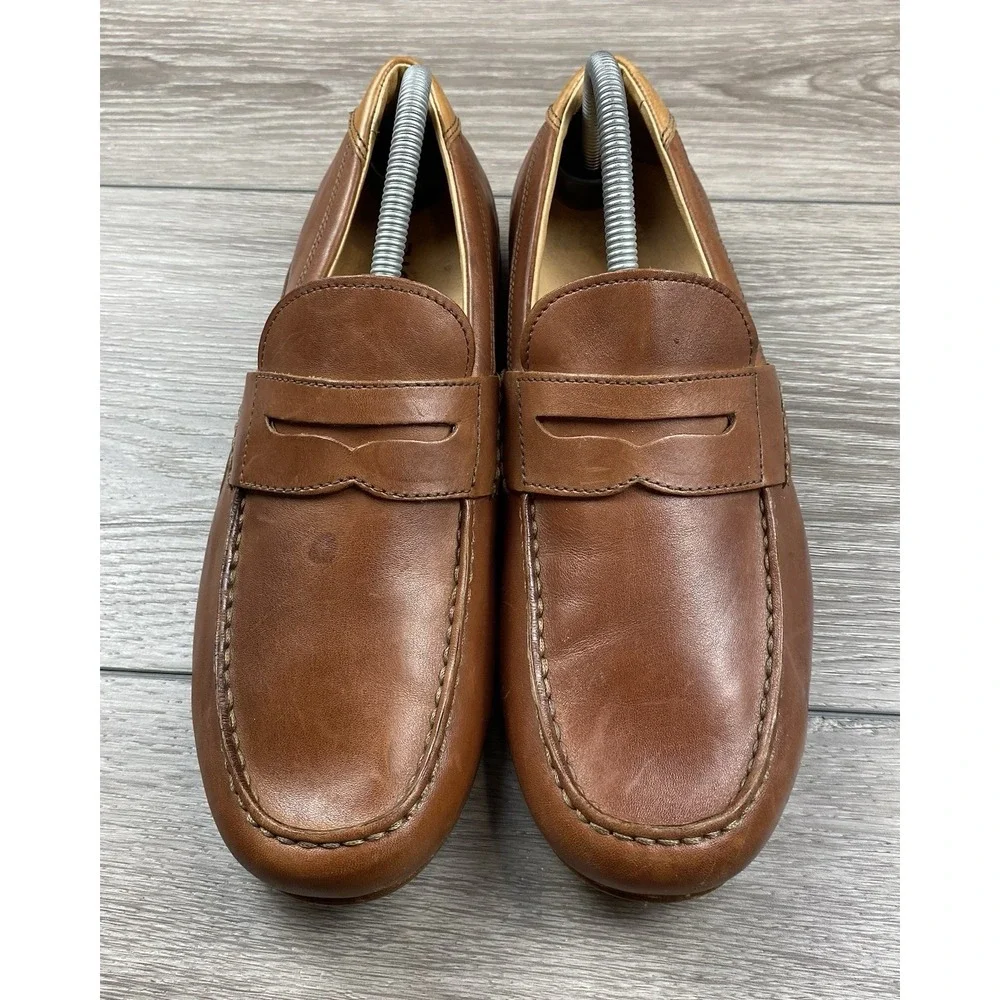 Fossil Men's Leather Slip On‎ Penny Driving Loafers Brown Size 9